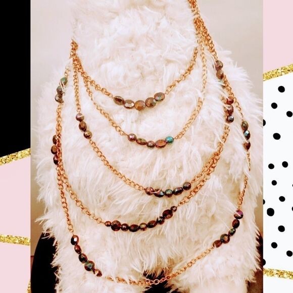 Woman's layored Statement Necklace - Picture 1 of 3
